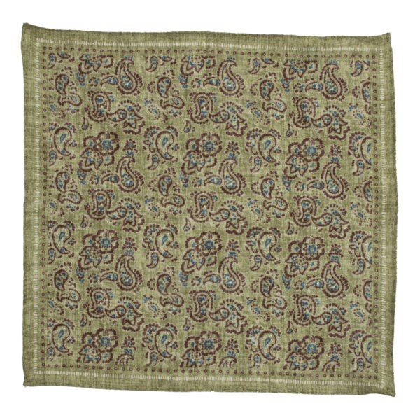 Paisleykuviollinen pellavataskuliina - Image 2