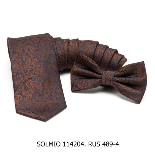 Ruskea paisley-kuosillinen rusetti - Image 2
