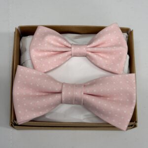 Mies & poika -setti rosa pilkku