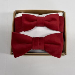 Mies & tytär-setti punainen sametti