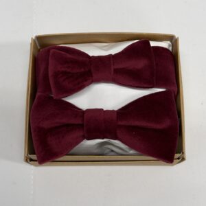 Mies & tytär-setti viininpunainen sametti