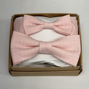 Mies & tytär-setti rosa pilkku