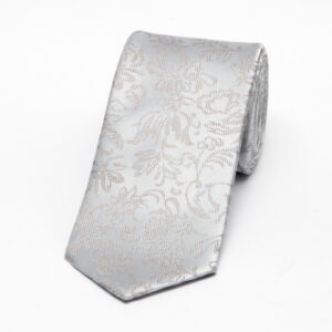 Harmaa kukkakuosillinen solmio