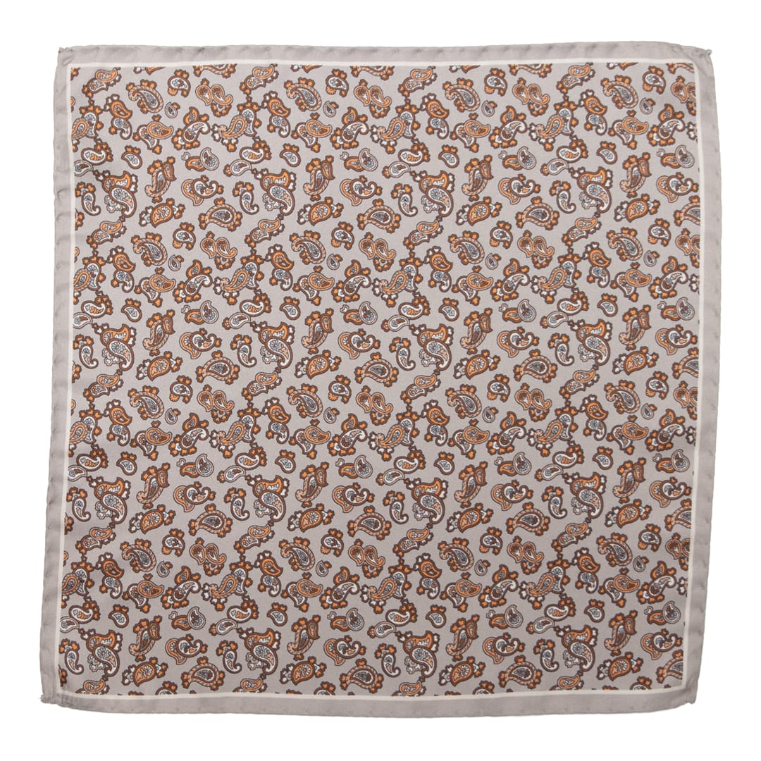 Beige paisley silkkitaskuliina - Image 2